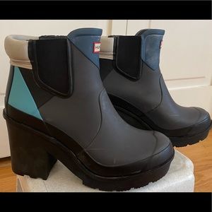 Hunter Block Heel Chelsea Boots